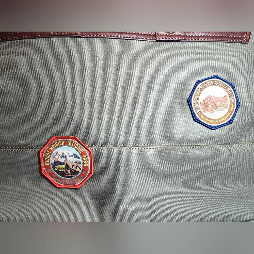 Rare Pendleton National Parks Patches Messenger Bag *Green/Brown* EUC